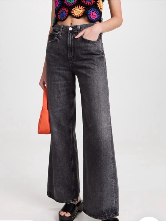 Citizens Of Humanity Denim - Citizens of Humanity Paloma Dark Wash Black Straight Leg High Waist Jeans 28